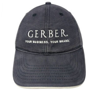 Gerber Your Business Your Brand Strapback Baseball Cap Blue One Size Embroidered